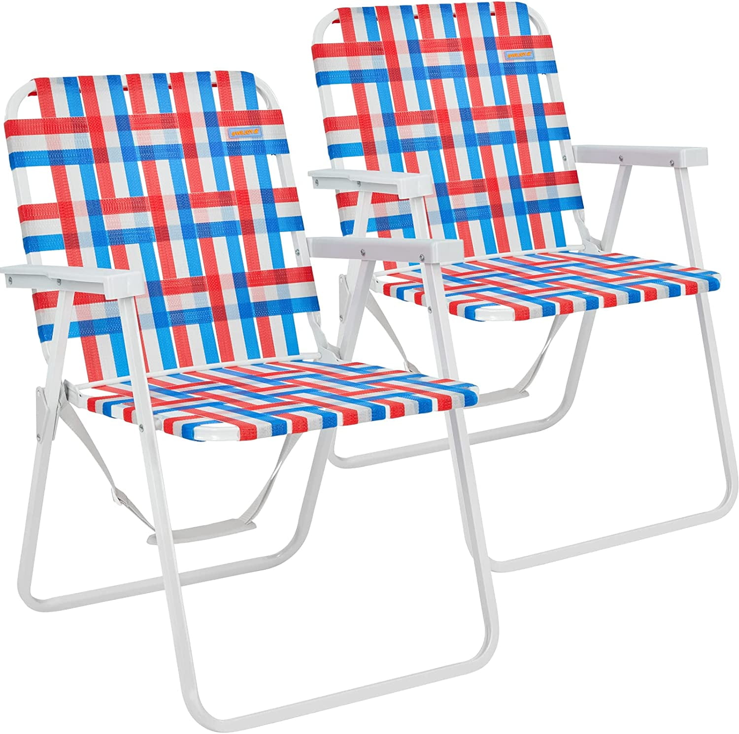 WEJOY Folding bed Lawn Chair Heavy Duty Portable Outdoor Beach Chair for Adult(Blue/Grey/Red