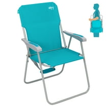 WEJOY High Back Outdoor Lawn Chairs Folding Beach Chairs for Adults, Cyan