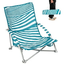 #Wejoy High Back Beach Chair Folding Camping Chairs Lawn Chair for Adult One Person (Green/White