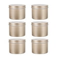 thumbnail image 1 of WEKADRIN 6Pcs Aluminium Tins With Lids Ointment Storage Cans Golden Square For Party Favors Home Use, 1 of 8