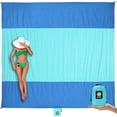 thumbnail image 1 of WEKAPO Beach Blanket Sandproof Waterproof, Extra Large Beach Mat, Oversized & Compact Sand Free Mat Quick Drying, Lightweight & Durable with 6 Stakes & 4 Corner Pockets, 1 of 8