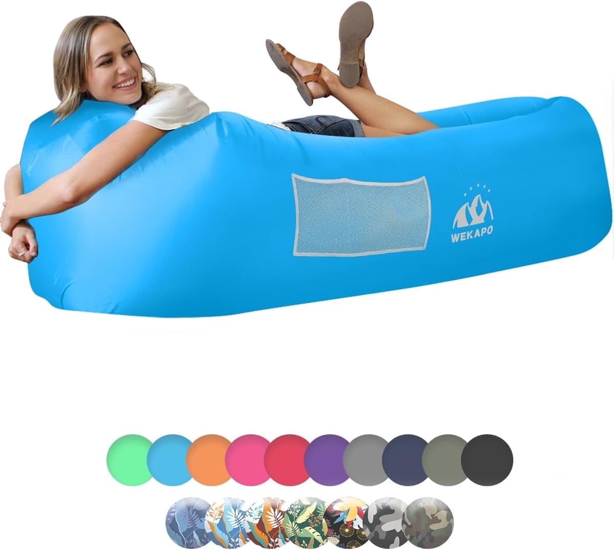 WEKAPO Inflatable Lounger Air Sofa Hammock-Portable,Water Proof& Anti ...