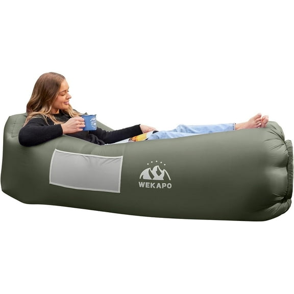 WEKAPO Inflatable Lounger Air Sofa Hammock-Portable,Water Proof& Anti-Air Leaking Design-Ideal Couch for Backyard Lakeside Beach Traveling Camping Picnics & Music Festivals