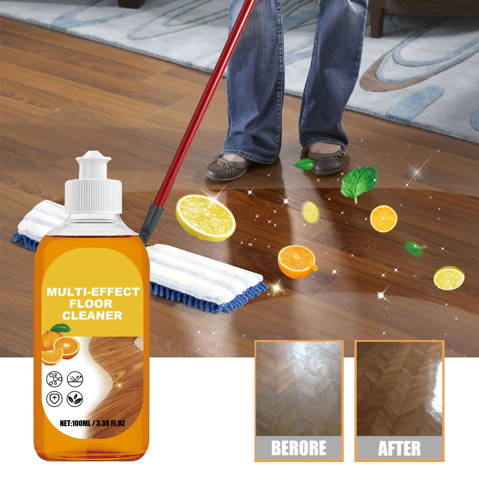 WEKDKAI Hardwood Floor Cleaner Polish Wax Cleaning Spray Floor ...