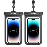 GJUMP Waterproof Phone Pouch 2 Pack, IPX8 Cellphone Dry Bag Beach Essentials for Cruise Travel