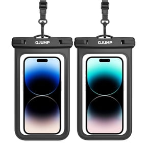 GJUMP Waterproof Phone Pouch 2 Pack, IPX8 Cellphone Dry Bag Beach Essentials for Cruise Travel