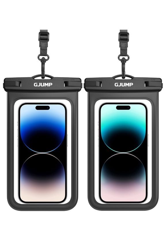 Waterproof Phone Pouch 2 Pack, IPX8 Cellphone Dry Bag Beach Essentials for Cruise Travel