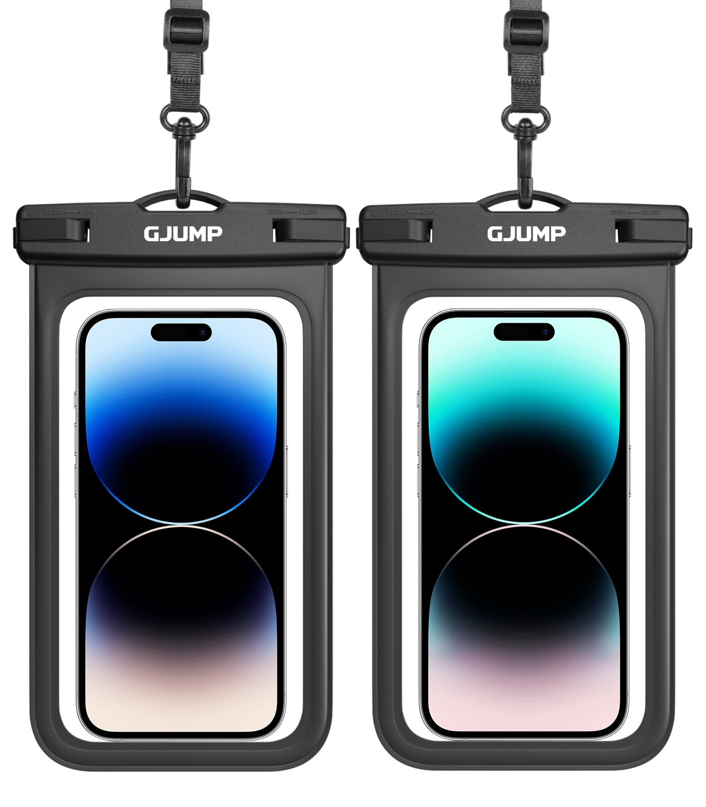 GJUMP Waterproof Phone Pouch 2 Pack, IPX8 Cellphone Dry Bag Beach Essentials for Cruise Travel GJUMP Waterproof Phone Pouch 2 Pack, IPX8 Cellphone Dry Bag Beach Essentials for Cruise Travel