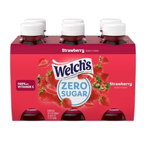 Welch's Strawberry Zero Sugar Drink, 6 Pack of 10 fl oz Bottles