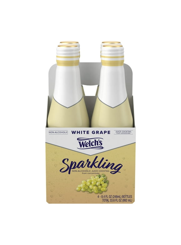 WELCH'S 8.4 FL OZ SPARKLING JUICE COCKTAIL - WHITE GRAPE 4 PACK