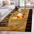 thumbnail image 1 of WELCOME TO MY FARMHOUSE Area Rugs 4x6 ft Country Sheep Brown Stripe Red Barn Retro Washable Rug Non Slip Indoor Carpet Absorbent Floor Mat for Living Room Bedroom Dining Room, 1 of 9