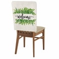 thumbnail image 1 of WELCOME Green Leaves Chair Covers Set of 6 Summer Farmhouses Countryside Chair Back Covers Stretch Removable Washable Slipcovers Protector for Dining Room Kitchen Party Decor, 1 of 9