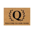 thumbnail image 1 of WELCOME TO OUR HOME Natural Jute Doormat & Floor Mat 24"x16", Monogram Q Scroll Design, Non-Slip Entryway Rug, Reversible Front Porch Mat, Farmhouse Decor​​, 1 of 4