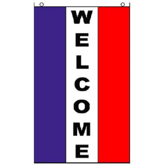 WELCOME Vertical Flag Business Advertising Banner Store Pennant 2 x 3 Foot 2x3