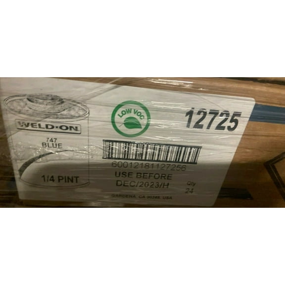 WELD-ON 747  blue Cement, PVC, Extra Medium Bodied, 24 1/4 PINTS, CASE