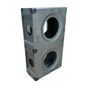 WELDANDFABSHOP Gate Lockbox Double Hole Weldable Steel 7 5/8 x 4 1/2 x 2 Unpainted