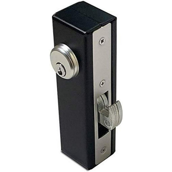 WELDANDFABSHOP Mortise Lock, Weld On Hook Lock for Rolling Gates / Sliding Gate, Double Cylinder, 1-1/8" Backset
