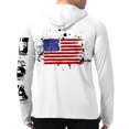 thumbnail image 1 of WELIGU Men's UPF 50+ Sun Protection Hoodie Shirt Long Sleeve SPF Fishing Outdoor UV Hiking Lightweight Shirts Guoqi-White-L, 1 of 6