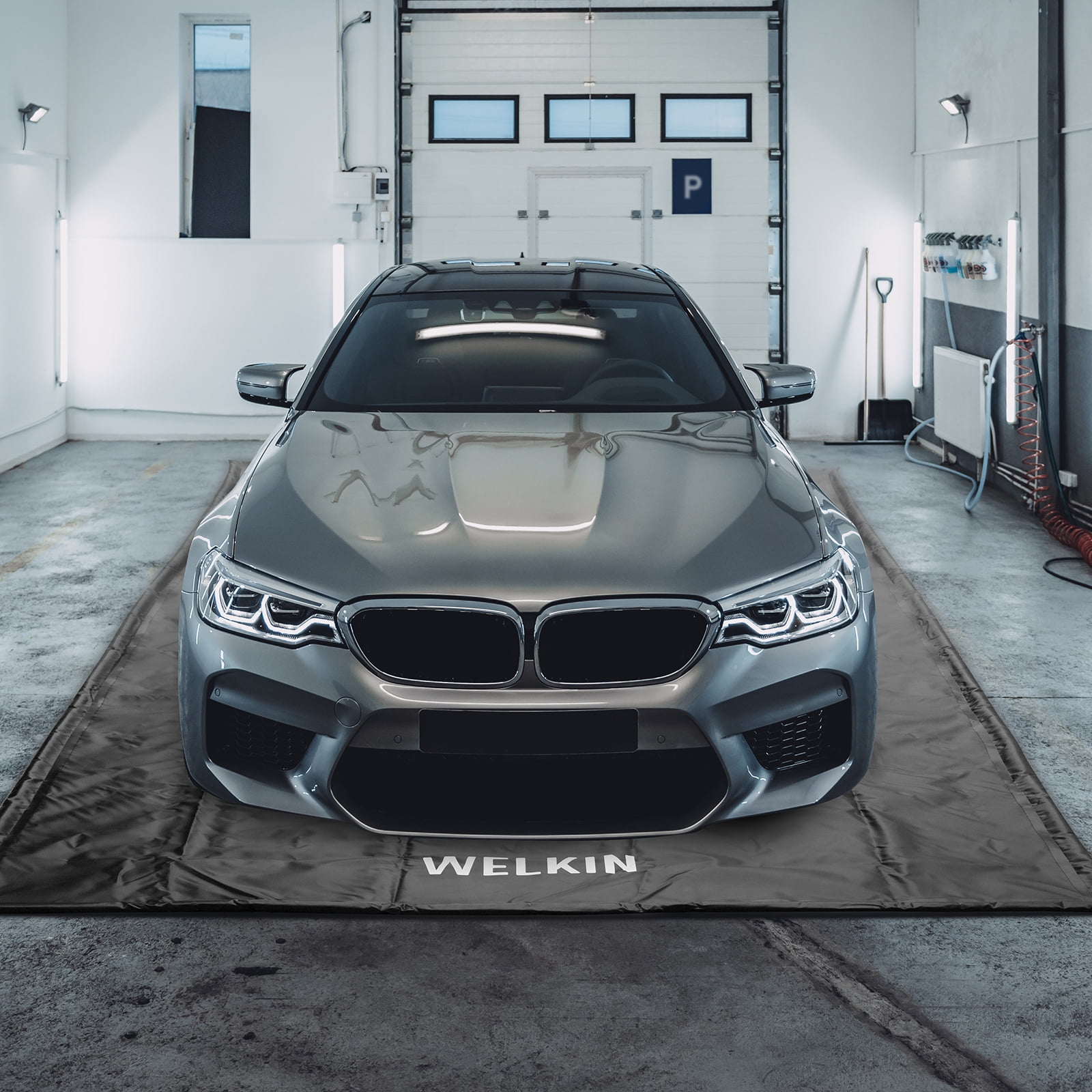 Welkin Containment Mat 7 9 X 18 Non Slip Garage Floor Heavy Duty Waterproof Protection For Cars Com