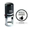 thumbnail image 1 of WELL DONE Round Self Inking Rubber Stamp Custom Shiny Personalized Teachers Stamps, 1 of 1