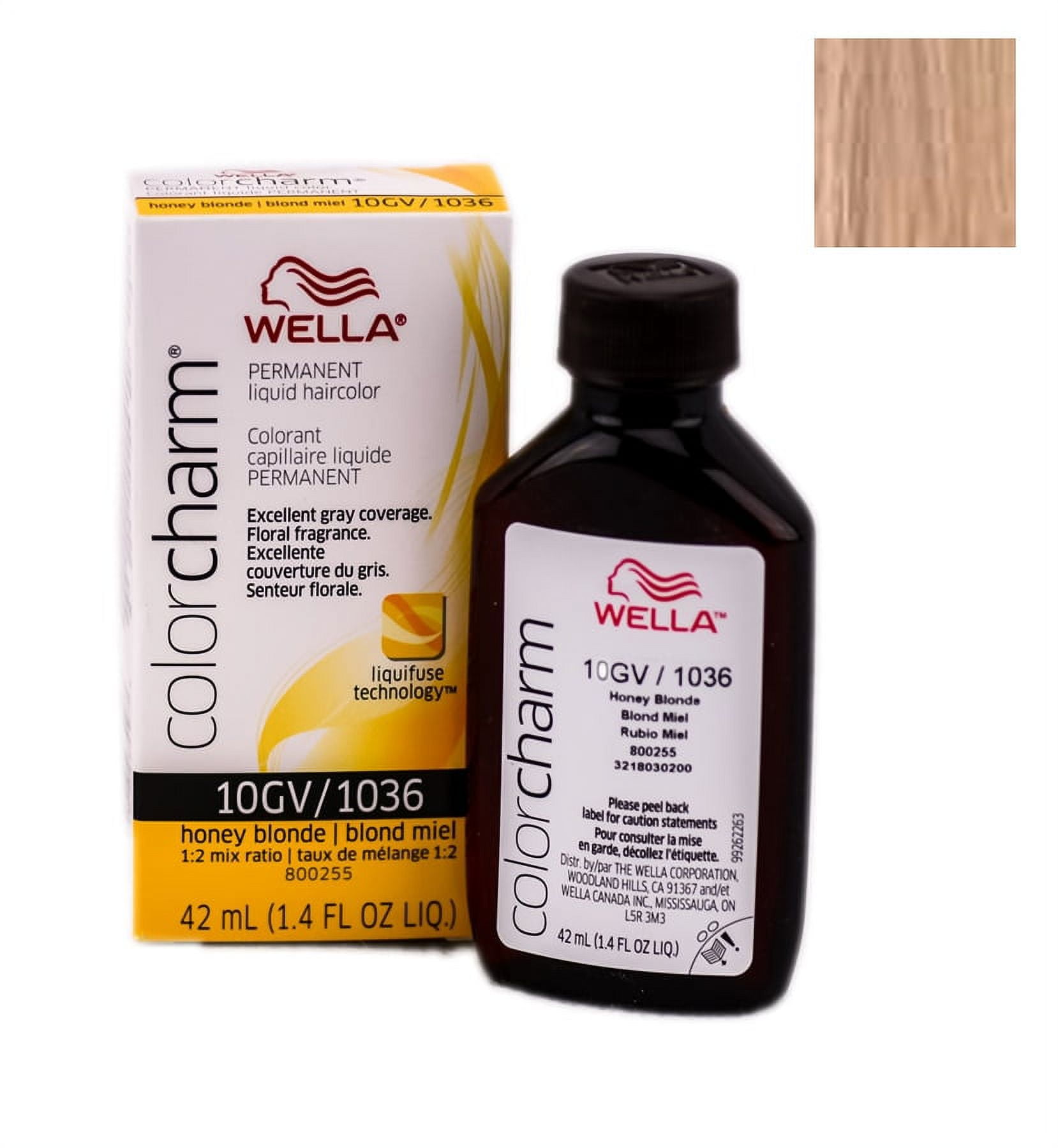 WELLA COLOR CHARM, HAIR COLOR Permanent Honey Blonde Liquid Hair  HC-L1036/10GV