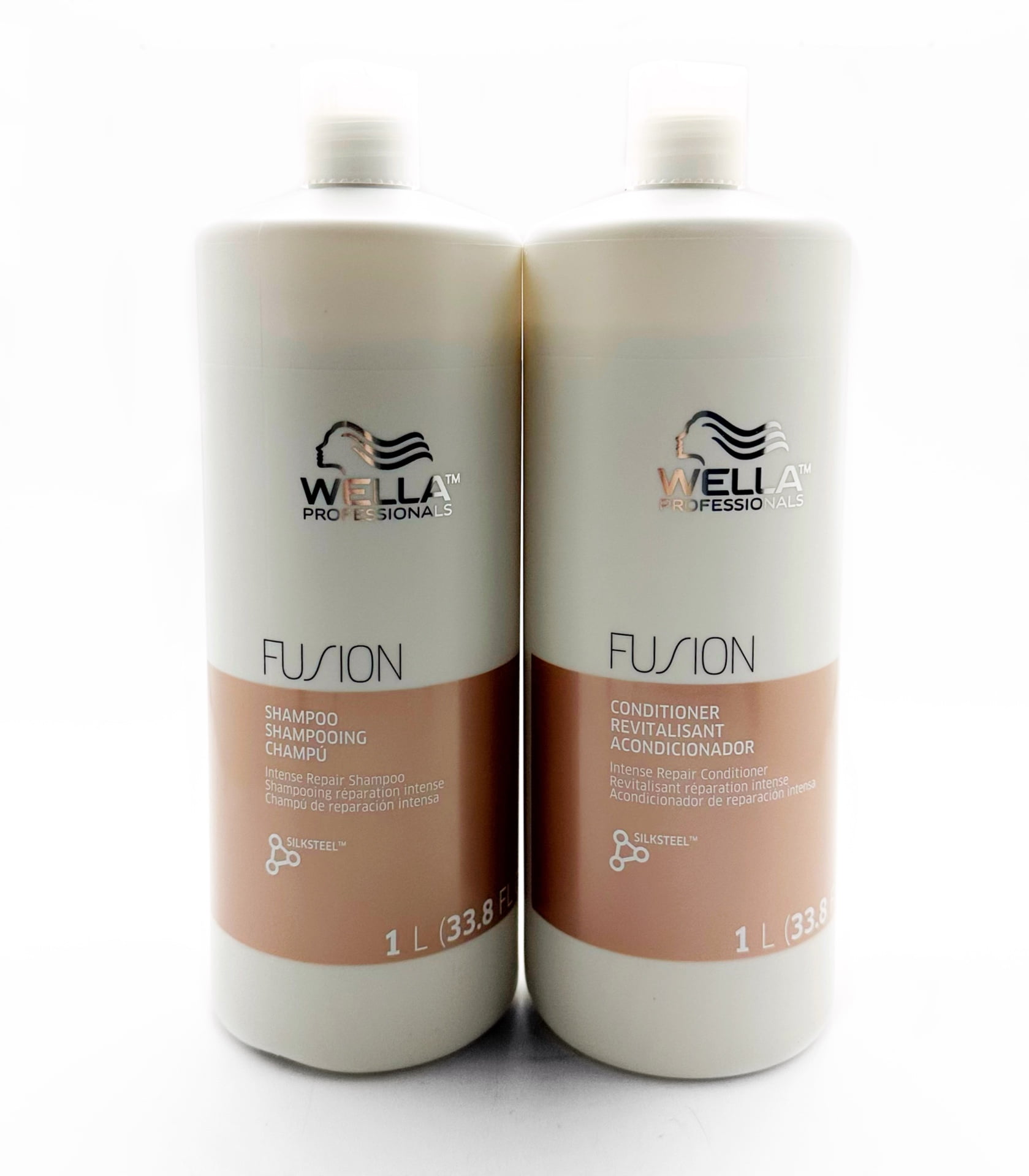 WELLA PROFESSIONALS Fusion Intense Repair Shampoo Conditioner 33.8 oz Liter Duo