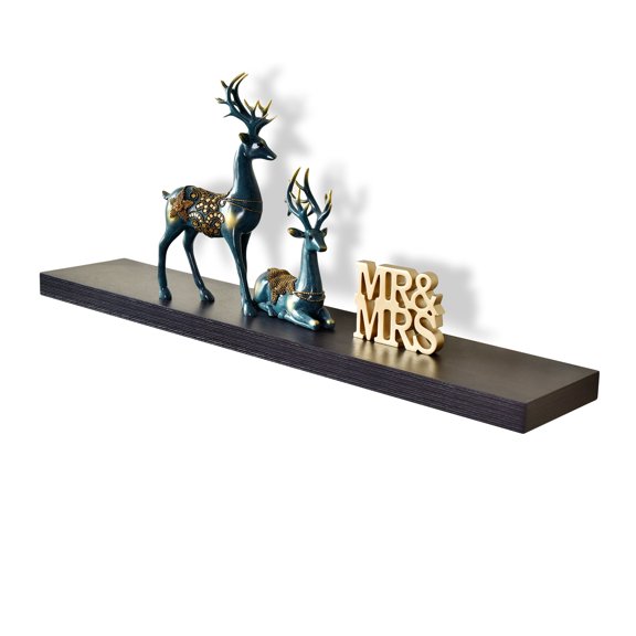 WELLAND 48 inch Mission Floating Shelves Wall Mounted Shelves Display Rack, 47 1/4"L x 9 1/4"D x 2"T, Espresso