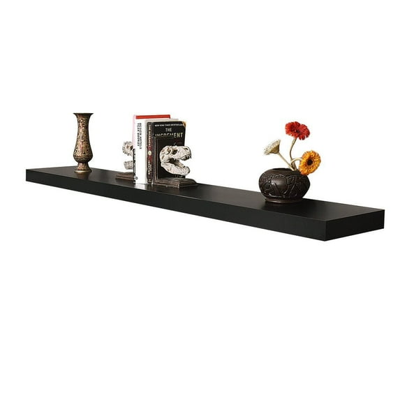 WELLAND 60" Mission Floating Wall Shelf, Espresso