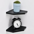 thumbnail image 1 of WELLAND 7-Inch Floating Corner Shelves, Set of 2, Black, 1 of 7