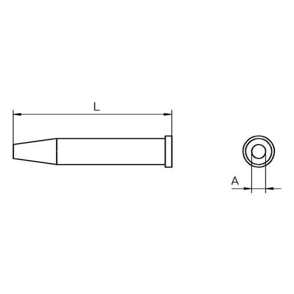 WELLER 3.2mm Straight Soldering Iron Tip for use with WP120 Soldering Pencil