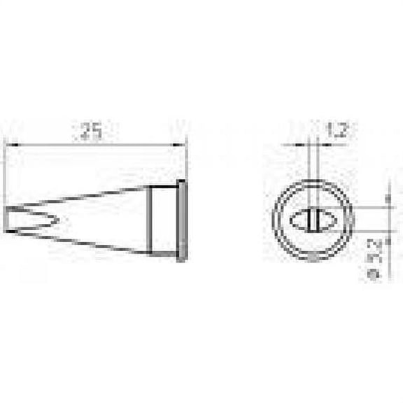 WELLER - Soldering Iron Tip, Chisel, 3.2 mm