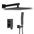 thumbnail image 1 of ANGELES HOME 12" Wall Mounted Shower Faucet Set, Shower System With Square Rain Shower Head and Handheld Shower, Rough in Valve, Hot Cold Water 2.5 GPM,  Matte Black, 1 of 11