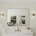 thumbnail image 1 of ANGELES HOME 40 x 32 Inch Bathroom Vanity Mirror, Aluminum Framed Wall Mirror, Horizontal/Vertical Mounted Rectangular Bathroom Mirror, Rectangle Vanity Framed Mirror for Wall, Brushed Gold, 1 of 9