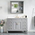 thumbnail image 1 of ANGELES HOME 48" Bathroom Vanity with 34" Wall-Mounted Mirror Cabinet, Wooden Bathroom Vanity with Sink Set, Bathroom Furniture for Home Decor and Storage Organization, Titanium Grey, 1 of 7