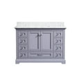 thumbnail image 1 of 48'' Bathroom Vanity with Single Sink, Modern Bathroom Storage Cabinet with 9 Drawers and 2 Door, Freestanding Bathroom Vanities with Carrara Marble White Countertop, Soft Closing, Dark Gray, 1 of 12