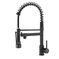 thumbnail image 1 of ANGELES HOME Commerical Kitchen Faucet with Sprayer, Single Handle Pull Down Sprayer Kitchen Sink Faucet with LED Light Two Spout, Matte Black, 1 of 9