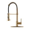 thumbnail image 1 of ANGELES HOME Kitchen Faucet with Pull Down Sprayer, 360° Rotation Single Handle Spring Sink Faucets 3 Modes for Farmhouse Camper Laundry Utility Rv Wet Bar, 1 of 10