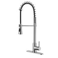 thumbnail image 1 of ANGELES HOME Kitchen Faucets with Pull Down Sprayer, Black Spring Commercial Kitchen Sink Faucet, Desk Mounted 1 Hole Or 3 Hole Compatible, Touch On Kitchen Sink Faucets, Brushed Nickel, 1 of 8