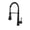 Black, variant on ANGELES HOME Kitchen Faucet with Pull Down Sprayer, 360° Rotation Single Handle Spring Sink Faucets 3 Modes for Farmhouse Camper Laundry Utility Rv Wet Bar