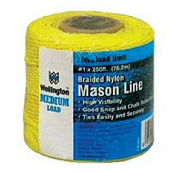 WELLINGTON CORDAGE LLC #1 x 250-Ft. Gold Braided Nylon Chalk & Mason Line 13351