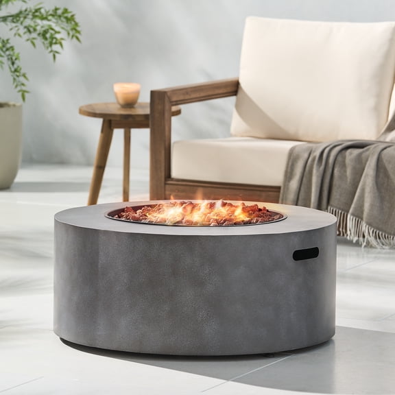 WELLINGTON ROUND IRON FIRE PIT -40,000 BTU,TANK OUTSIDE(Tank Cover not Included)  for Outdoor  Quality Craftsmanship with Premium Materials for Long