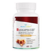 WELLNESS EXTRACT Annatto Tocotrienols 150mg with GG, Vitamin E Supplement, Tocopherol-Free, Non-GMO, Gluten Free, Antioxidant Support for Heart & Cellular Health, 60 Softgels