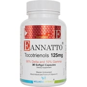 Vitamin E Tocotrienols, Tocopherol-Free, from Annatto, DeltaGold Antioxidant Supplement for Cholesterol, Brain, Skin & Healthy Aging Support, Non-GMO, Gluten-Free 125 mg, 30 Softgels