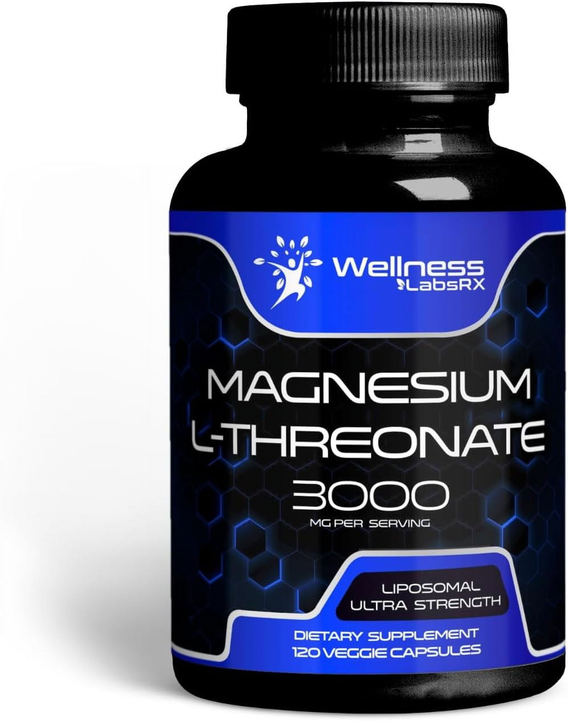 WELLNESS LABSRX Magnesium L Threonate Capsules 3000mg Per Servings