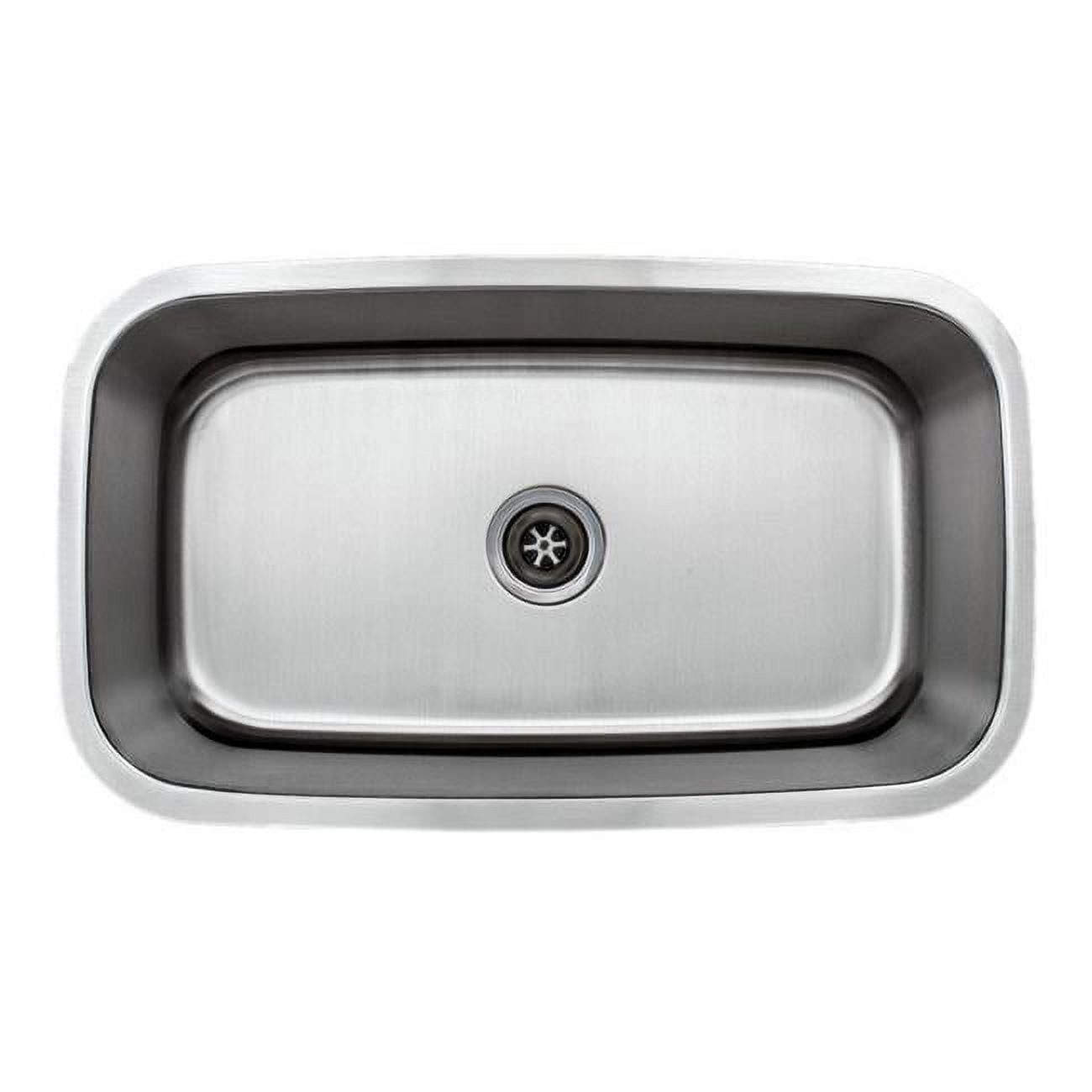 31.5'' Matte Stainless Steel Undermount Single Bowl Kitchen Sink
