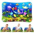 thumbnail image 1 of WELLXUNK Baby Water Mat, Inflatable Water Play Mat, for 3 6 9 Months Newborn Boys and Girls, Tummy Time Play Activity Playmats Leakproof BPA Free Water Mat Toy for Baby's Stimulation Growth, 1 of 7