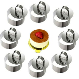 Mingyiq 10Pcs Mini Aluminium Oval Egg Shape Cheese Cake Rings Half-cooked  Molds Bread 