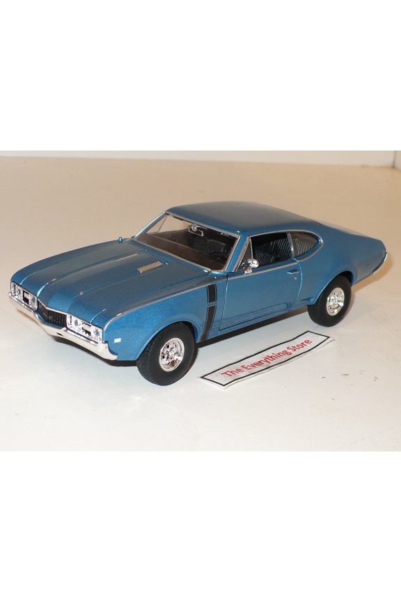 WELLY 68 OLDSMOBILE 442 1:24 BLUE NO BOX 24024 FREE SHIP