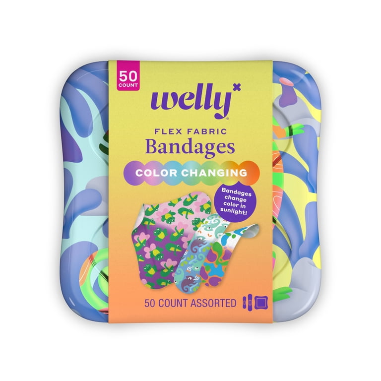 Welly Colorchange Flex Fabric Bandages 50ct HSA/FSA Eligible
