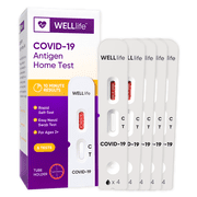 WELLlife COVID-19 Antigen Home Test, Covid Test 5 Pack, Results in 10 Minutes, Non-invasive Nasal Swab, Easy to Use for Aged 2 and Up